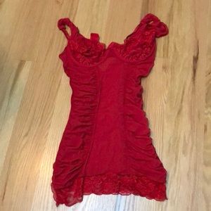 Red lingerie size medium Fredericks of Hollywood